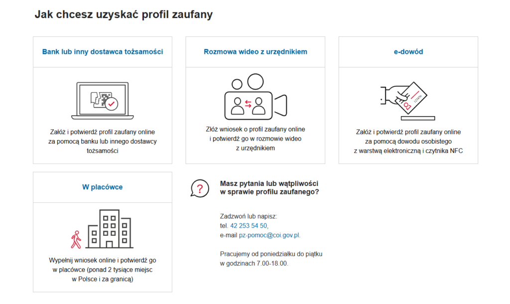 jak uzyskać profil zaufany: przedstawione 4 metody uzyskania profilu